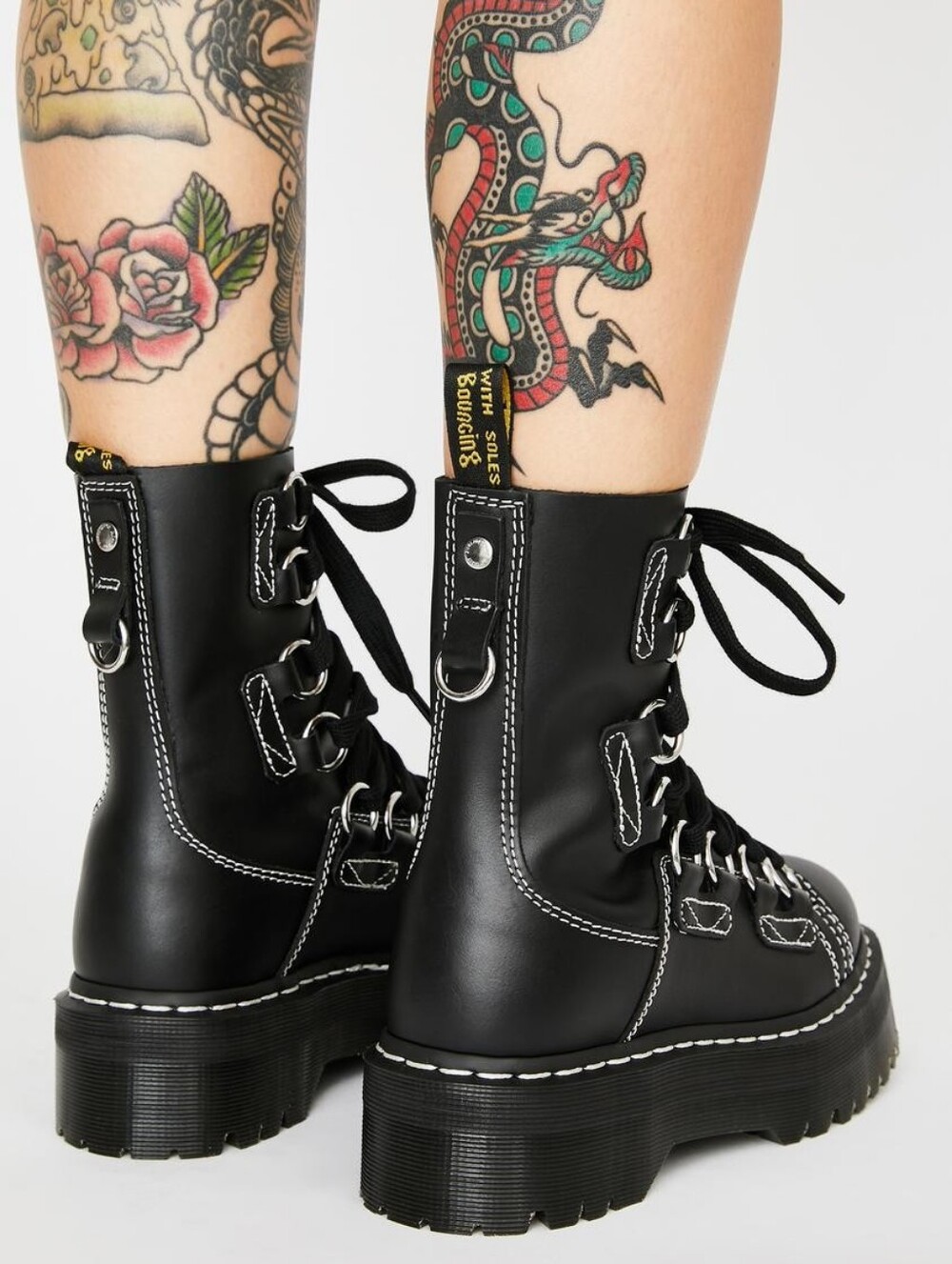 ❤️‍🔥RARE❤️‍🔥 DOPE AF JADON XL LEATHER PLATFORM BOOTS - Picture 4 of 12